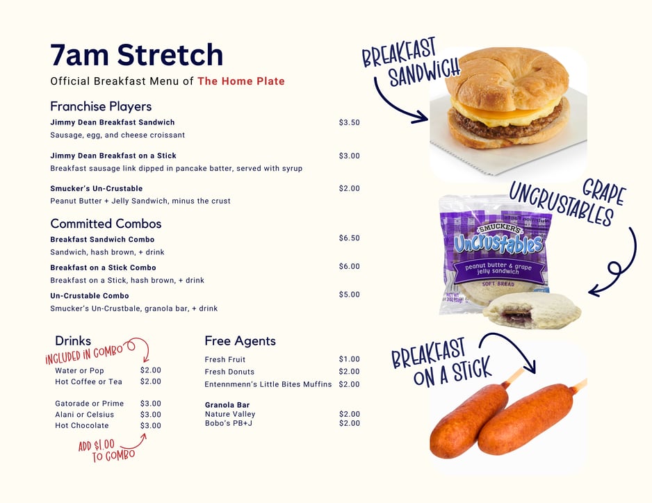 Breakfast Menu K-9 Classic